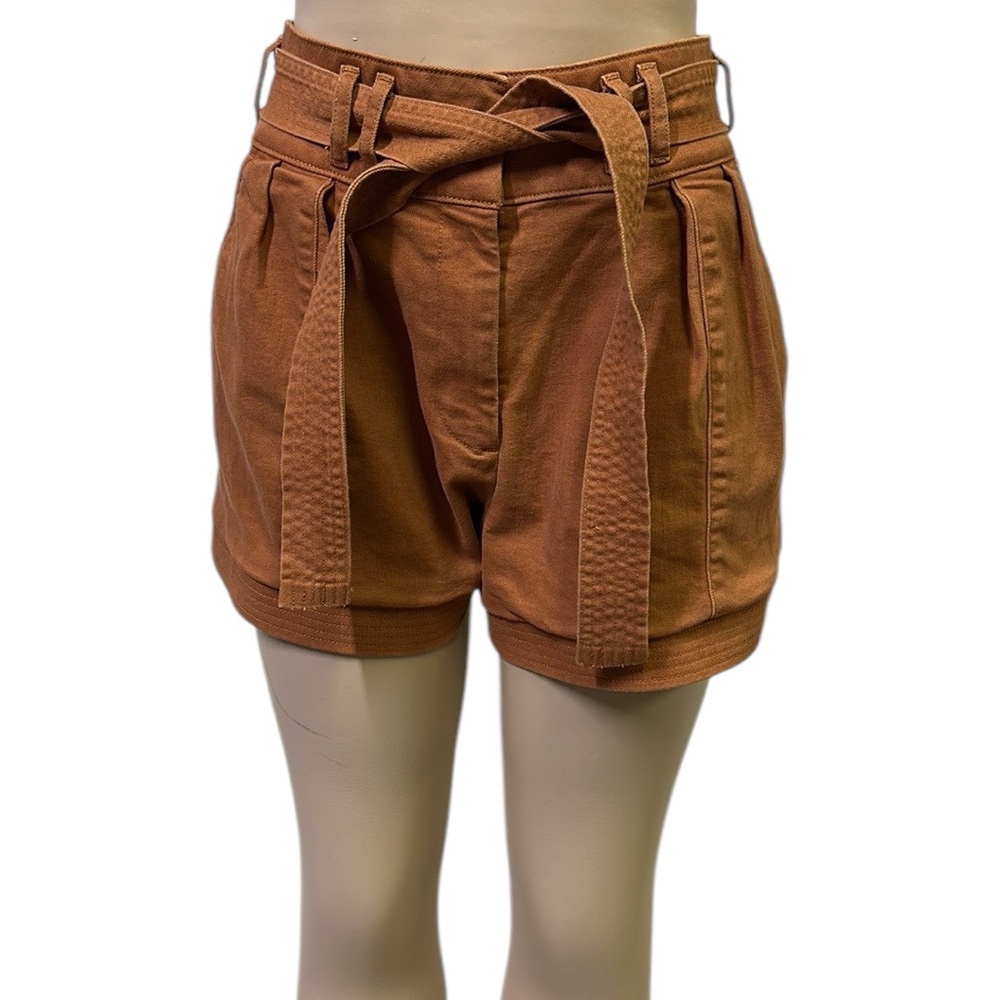 Ryegrass Sierra Paperbag Pleated High Waist Tie Belted Shorts Womens 8
